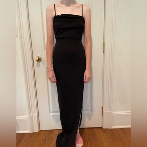 Black maxi formal dress with slit. Windsor. New with tags